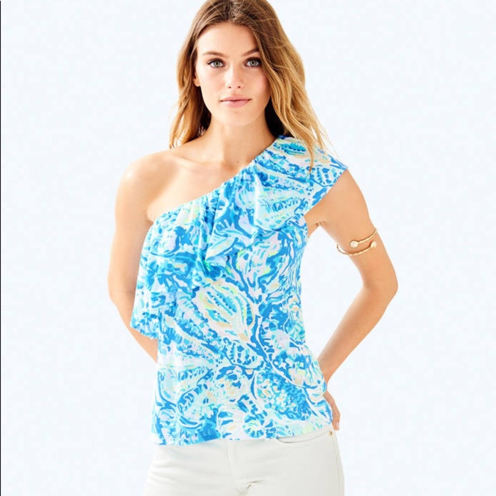 Lilly Pulitzer One-Shoulder Top